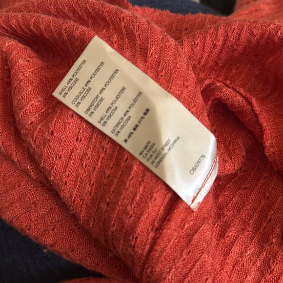 Maeve Sweater Women Medium Cowl Peplum Orange Lightweight Anthropologie Cruise - Picture 7 of 8